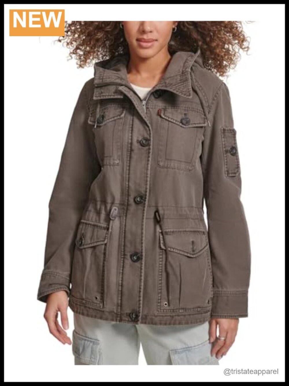 Lightweight Cotton Military Jacket Quilted Field Coat